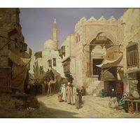 SERENDIPITP Retro Picture Poster Wall Art Pictures Wall Painting Street in Cairo by Varley Wall Art Canvas Print for Wall Decor 60x90cm