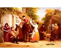 SERENDIPITP Retro Picture Poster Wall Art Pictures Wall Painting the Village Post Office by William Frederick Witherington Wall Art Canvas Print for Wall Decor 60x90cm