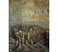 SERENDIPITP Vintage Picture Print on Canvas Poster Art Prints Round of the Prisoners by Vincent Van Gogh Artwork Print Poster for Wall Decor 60x90cm