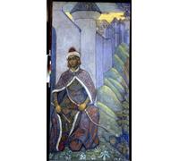 SERENDIPITP Vintage Picture Print on Canvas Wall Art Poster a Knight by Nicholas Roerich Artwork Print Poster for Wall Decor 60x90cm