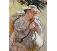 SERENDIPITP Vintage Picture Print on Canvas Wall Art Poster a Peasant Woman by George Clausen Artwork Print Poster for Wall Decor 60x90cm