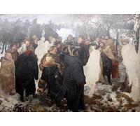 SERENDIPITP Vintage Picture Print on Canvas Wall Art Poster Address of Frederick the Great to his generals before the battle of Leuthen by Adolph Menzel Artwork Print Poster for Wall Decor 60x90cm