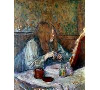 SERENDIPITP Vintage Picture Print on Canvas Wall Art Poster At the Toilet Madame Poupoule Painting by Henri De Toulouse Lautrec Artwork Print Poster for Wall Decor 60x90cm