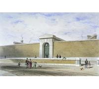 SERENDIPITP Vintage Picture Print on Canvas Wall Art Poster Bridewell Prison Tothill Fields Westminster London by Hosmer Shepherd Artwork Print Poster for Wall Decor 60x90cm