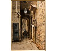 SERENDIPITP Vintage Picture Print on Canvas Wall Art Poster Cavalieri Street in the Old Ghetto of Florence by Telemaco Signorini Artwork Print Poster for Wall Decor 60x90cm