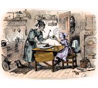 SERENDIPITP Vintage Picture Print on Canvas Wall Art Poster Charles Dickens S the Old Curiosity Shop' by Hablot Knight Browne Artwork Print Poster for Wall Decor 60x90cm