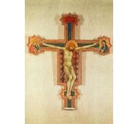 SERENDIPITP Vintage Picture Print on Canvas Wall Art Poster Crucifix with the Virgin and Saint by Simone Maritini Artwork Print Poster for Wall Decor 60x90cm