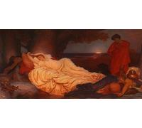 SERENDIPITP Vintage Picture Print on Canvas Wall Art Poster Cymon and Iphigenia by Frederic Leighton Artwork Print Poster for Wall Decor 60x90cm