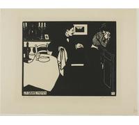 SERENDIPITP Vintage Picture Print on Canvas Wall Art Poster Extreme Measure plate six from Intimacies by Felix Edouard Vallotton Artwork Print Poster for Wall Decor 60x90cm