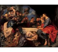 SERENDIPITP Vintage Picture Print on Canvas Wall Art Poster Feast in the House of Simon the Pharisee by Peter Paul Rubens Artwork Print Poster for Wall Decor 60x90cm