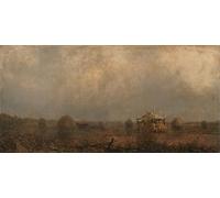 SERENDIPITP Vintage Picture Print on Canvas Wall Art Poster High Tide on the Marshes by Martins Johnson Heade Artwork Print Poster for Wall Decor 60x90cm