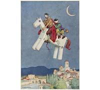 SERENDIPITP Vintage Picture Print on Canvas Wall Art Poster Illustration for the Adventures of Don Quixote by William Heath Robinson Artwork Print Poster for Wall Decor 60x90cm