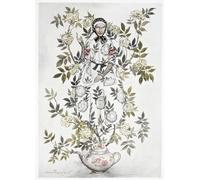 SERENDIPITP Vintage Picture Print on Canvas Wall Art Poster in the Midst of a Tree Sat a Kindly Looking Woman by Arthur Rackham Artwork Print Poster for Wall Decor 60x90cm