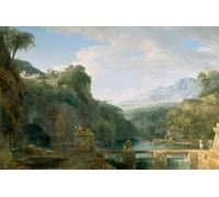 SERENDIPITP Vintage Picture Print on Canvas Wall Art Poster Landscape of Ancient Greece by Pierre Henri De Valenciennes Artwork Print Poster for Wall Decor 60x90cm