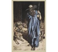 SERENDIPITP Vintage Picture Print on Canvas Wall Art Poster Mime and the Wanderer by Arthur Rackham Artwork Print Poster for Wall Decor 60x90cm