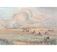 SERENDIPITP Vintage Picture Print on Canvas Wall Art Poster Missouri Prairie Fire by George Catlin Artwork Print Poster for Wall Decor 60x90cm