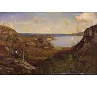 SERENDIPITP Vintage Picture Print on Canvas Wall Art Poster My Love Has Gone A-sailing by David Murray Artwork Print Poster for Wall Decor 60x90cm
