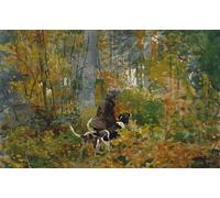 SERENDIPITP Vintage Picture Print on Canvas Wall Art Poster on the Trail by Winslow Homer Artwork Print Poster for Wall Decor 60x90cm
