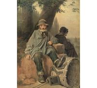 SERENDIPITP Vintage Picture Print on Canvas Wall Art Poster Parisian Rag-pickers by Vasily Grigorievich Perov Artwork Print Poster for Wall Decor 60x90cm