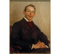 SERENDIPITP Vintage Picture Print on Canvas Wall Art Poster Portrait of Dr Max Linde by Max Liebermann Artwork Print Poster for Wall Decor 60x90cm