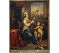 SERENDIPITP Vintage Picture Print on Canvas Wall Art Poster Saint Cecile Singing the Praises of the Lord the Saint Plays the Harp by Pierre Mignard Artwork Print Poster for Wall Decor 60x90cm