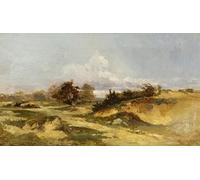 SERENDIPITP Vintage Picture Print on Canvas Wall Art Poster Sand Pits Hampstead Heath by William Muller Artwork Print Poster for Wall Decor 60x90cm