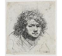 SERENDIPITP Vintage Picture Print on Canvas Wall Art Poster Self-portrait leaning forward: bust by Rembrandt van Rijn Artwork Print Poster for Wall Decor 60x90cm