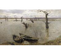 SERENDIPITP Vintage Picture Print on Canvas Wall Art Poster Spill Isaac Levitan Artwork Print Poster for Wall Decor 60x90cm