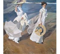SERENDIPITP Vintage Picture Print on Canvas Wall Art Poster Strolling along the Seashore by Joaquín Sorolla Artwork Print Poster for Wall Decor 60x90cm