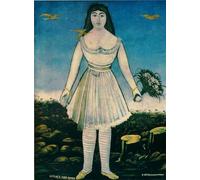 SERENDIPITP Vintage Picture Print on Canvas Wall Art Poster the Actress Margarita by Niko Pirosmani Artwork Print Poster for Wall Decor 60x90cm