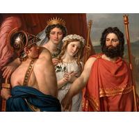 SERENDIPITP Vintage Picture Print on Canvas Wall Art Poster the Anger of Achilles by Jacques Louis David Artwork Print Poster for Wall Decor 60x90cm