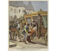 SERENDIPITP Vintage Picture Print on Canvas Wall Art Poster the Assassination of King Henry Iv of France May by Georges Moreau De Tours Artwork Print Poster for Wall Decor 60x90cm