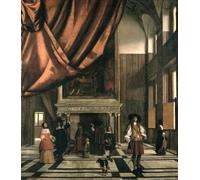 SERENDIPITP Vintage Picture Print on Canvas Wall Art Poster the Council Chamber of the Burgermasters by Pieter De Hooch Artwork Print Poster for Wall Decor 60x90cm