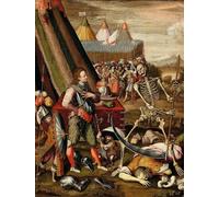 SERENDIPITP Vintage Picture Print on Canvas Wall Art Poster the Dialogue of Thewith Death by Antoine Caron Artwork Print Poster for Wall Decor 60x90cm