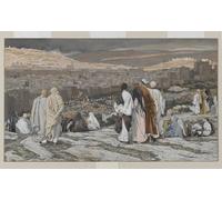SERENDIPITP Vintage Picture Print on Canvas Wall Art Poster the Disciples Having Left Their Hiding Place Watch From Afar in Agony by Jacques Artwork Print Poster for Wall Decor 60x90cm