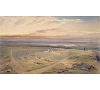 SERENDIPITP Vintage Picture Print on Canvas Wall Art Poster the Graves on Cathcart Hill by William Crimea Simpson Artwork Print Poster for Wall Decor 60x90cm