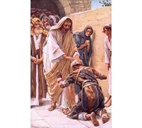 SERENDIPITP Vintage Picture Print on Canvas Wall Art Poster the Healing of the Leper by Harold Copping Artwork Print Poster for Wall Decor 60x90cm