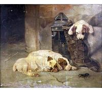 SERENDIPITP Vintage Picture Print on Canvas Wall Art Poster the Intruder by Lilian Cheviot Artwork Print Poster for Wall Decor 60x90cm