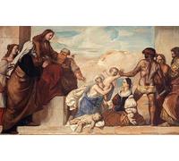 SERENDIPITP Vintage Picture Print on Canvas Wall Art Poster the Judgement of Solomon by William Dyce Artwork Print Poster for Wall Decor 60x90cm