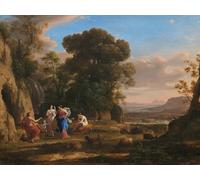 SERENDIPITP Vintage Picture Print on Canvas Wall Art Poster the Judgment of Paris by Claude Lorrain Artwork Print Poster for Wall Decor 60x90cm