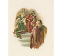 SERENDIPITP Vintage Picture Print on Canvas Wall Art Poster the King and Queen with Hamlet by Harold Copping Artwork Print Poster for Wall Decor 60x90cm