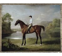 SERENDIPITP Vintage Picture Print on Canvas Wall Art Poster the Marquess of Rockingham's Scrub with John Singleton Up by George Stubbs Artwork Print Poster for Wall Decor 60x90cm