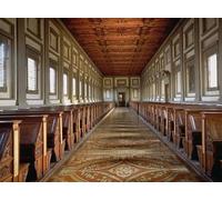 SERENDIPITP Vintage Picture Print on Canvas Wall Art Poster the Reading Room of the Laurentian Library Designed by Buonarroti Artwork Print Poster for Wall Decor 60x90cm