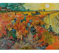 SERENDIPITP Vintage Picture Print on Canvas Wall Art Poster the Red Vineyard Red Vineyard At Arles by Vincent Van Gogh Artwork Print Poster for Wall Decor 60x90cm