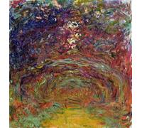 SERENDIPITP Vintage Picture Print on Canvas Wall Art Poster the Rose Path At Giverny by Claude Monet Artwork Print Poster for Wall Decor 60x90cm