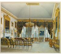 SERENDIPITP Vintage Picture Print on Canvas Wall Art Poster the Saloon Devsnshire House by William Henry Hunt Artwork Print Poster for Wall Decor 60x90cm