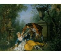 SERENDIPITP Vintage Picture Print on Canvas Wall Art Poster the Servant Justified by Nicolas Lancret Artwork Print Poster for Wall Decor 60x90cm