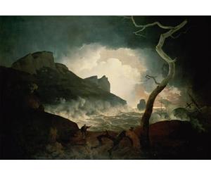 SERENDIPITP Vintage Picture Print on Canvas Wall Art Poster the Storm Antigonus Pursued by Wright of Derby Artwork Print Poster for Wall Decor 60x90cm