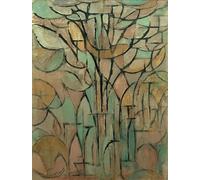 SERENDIPITP Vintage Picture Print on Canvas Wall Art Poster the Trees by Piet Mondrian Artwork Print Poster for Wall Decor 60x90cm