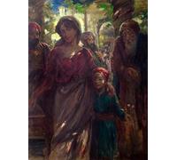 SERENDIPITP Vintage Picture Print on Canvas Wall Art Poster the Widow's Mite by Robert Fowler Artwork Print Poster for Wall Decor 60x90cm